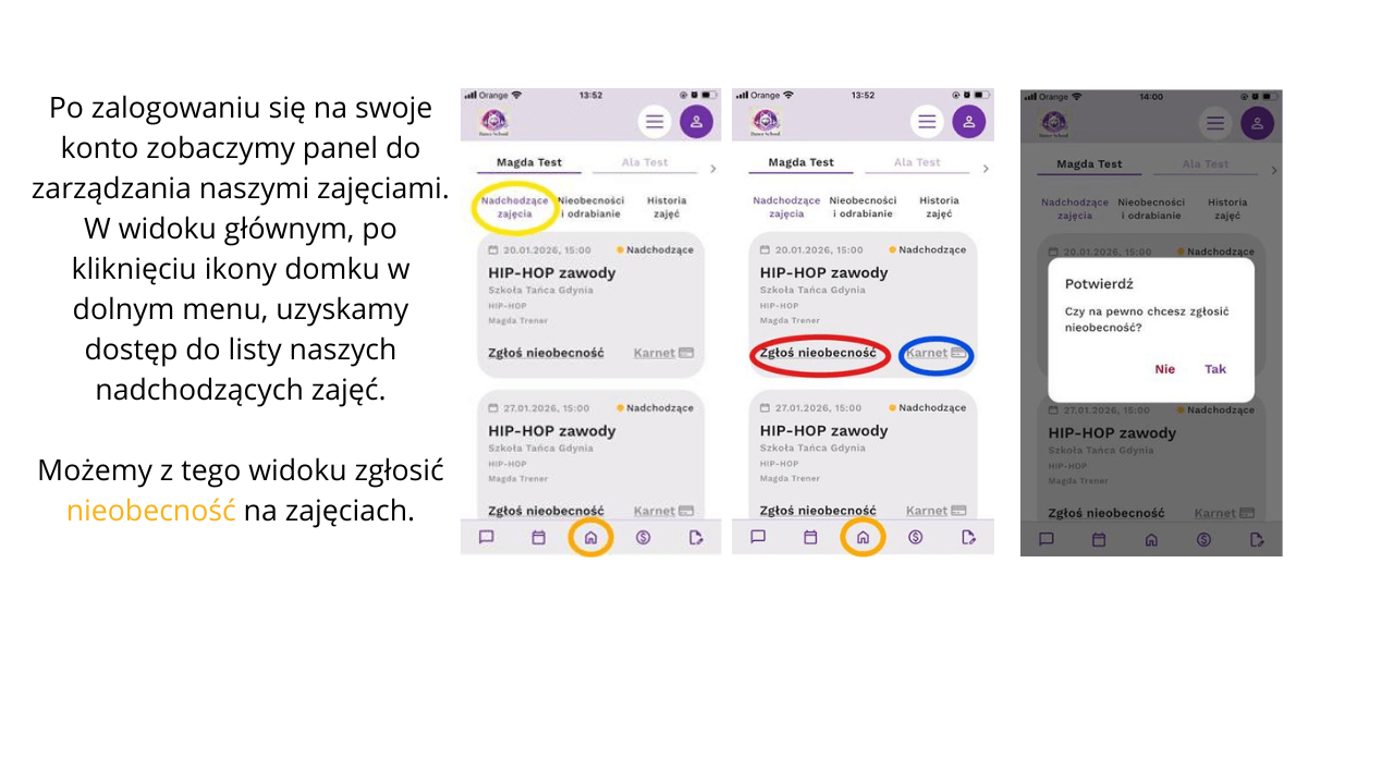 WYSYŁKA ODBIÓR WIADOMOŚCI Z APLIKACJI Z zakładki „Wiadomości” - ikona wiadomości z dolnego menu lub menu bocznego -możemy wysłać wiadomość wraz z załącznikiem do wybranej osoby – administratora l (5) (1)